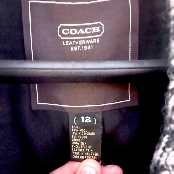 COACH Peacoat~Herringbone~Size12~NWOT! - Picture 5 of 11